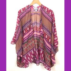 Patterned Kimono Cardigan